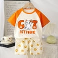 thumbnail image 2 of Outfits for Boys Girls Summer Cartoon Printed Short Sleeved Tops And Shorts Two Piece Sets Boys Clothes, 2 of 4