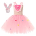 thumbnail image 5 of Toddler Girls Summer Clothes Halter Floral Embroidered Tulle Dress Straps Wedding Formal Party Prom Dress Easter Dresses for Baby Girls, 5 of 8