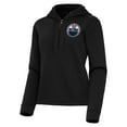 thumbnail image 2 of Women's Antigua  Black Edmonton Oilers Contemporary Quarter-Zip Hoodie, 2 of 3