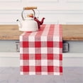 thumbnail image 2 of 13*72 inch Table Runner Fashionable Red Lattice Festival Decoration 1Pcs Highend Table Runner, 2 of 6