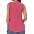 thumbnail image 4 of Women V Neck Tank Tops Casual Summer Loose Fit Sleeveless Shirts Blouse, 4 of 4