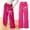 Hot Pink, variant on RTKFRFLM Girls Loose Straight Leg Sweatpants with Bowknot Kids Casual Cotton Joggers featuring Back Pockets Comfy Pants