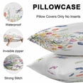 thumbnail image 5 of Throw Pillow Covers 18x18 Inch Set of 2, Wildflowers Waterproof Outdoor Pillow Covers, Spring Country Tulip Butterfly Floral Leaf Decorative Cushion Pillowcases for Couch, Sofa, Bed, Garden, Patio, 5 of 9