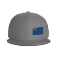 thumbnail image 3 of DouZhe Flat Brim Cap Snapback Hat, Nevada State Flag Prints Adjustable Gray Adult Baseball Cap, 3 of 6