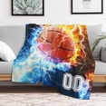 thumbnail image 2 of Custom Basketball Blanket, 50"x60" Flannel Cool Basketballs Themed Printed Plush Blankets, Soft Nap Throw Blanket for Home Boys Girls Women Basketball Lovers Gifts, 2 of 6