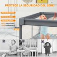 thumbnail image 2 of 200×180×66 Corral para Bebés con Grande Tapete,Corral de Juegos para Bebe con 30 Pelotas Oceánicas,4 Asas,Aros de Baloncesto,Bolsa de Almacenaje,Malla Transpirable y Almohadillas Antideslizantes,Gris, 2 of 8