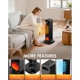 thumbnail image 6 of 25" Tower Space , 1500W Electric  with Remote Control, Overheat & Tip-Over , Quiet Fast Heating for Bedroom Office Home Indoor Use, 6 of 7