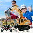 thumbnail image 5 of JBeeCtrl Remote Control Excavator Toys for Boys 2.4GHz 6 Channel RC Construction Vehicles Toys with Metal Shovel, Lights & Sounds RC Truck Christmas Birthday Gift for 3 4 5 6 7 8 Years Old Boys, 5 of 6