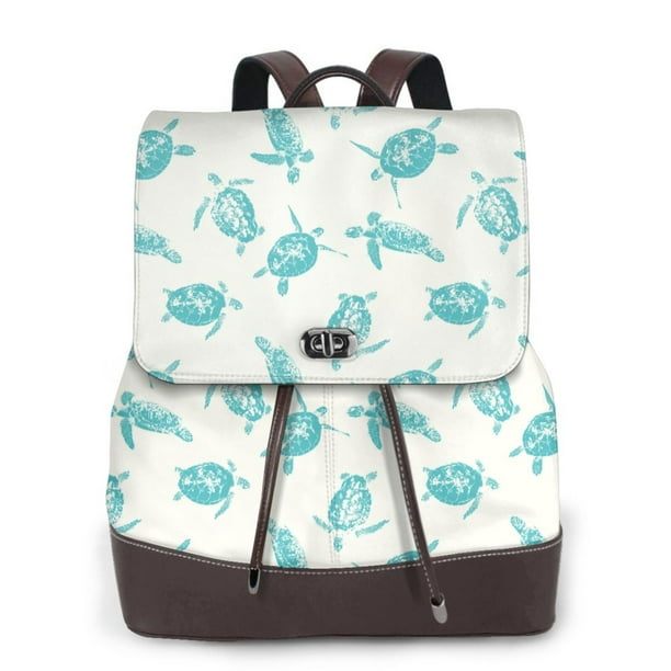 Fotbe Turtle Mochila Bolso con Estampado para Mujer, Mochila Antirrobo de Nylon Impermeable, Bolsa Ligera de Hombro