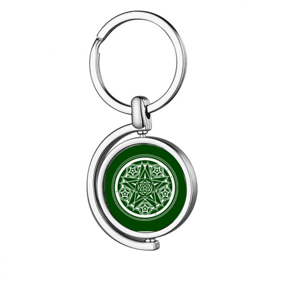 Star Array Overlap Mystery Rotating Keychain Metal Keyring Holder
