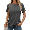 thumbnail image 3 of Mittory T Shirts Short Sleeve Crewneck Tees for Women Trendy Lightweight Soft Casual Summer Tops Clothes, 3 of 7