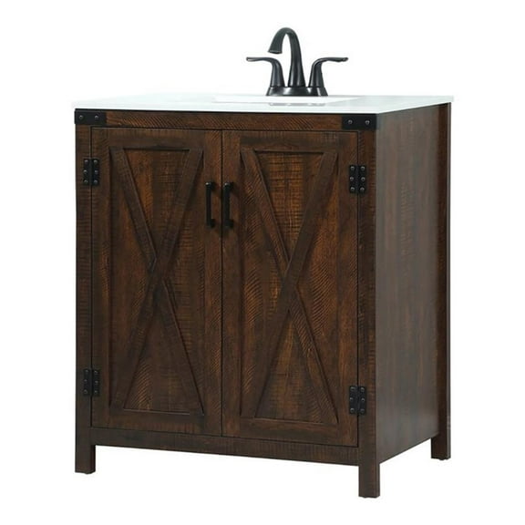 Elegant Kitchen and Bath 30 inch Single bathroom vanity in expresso