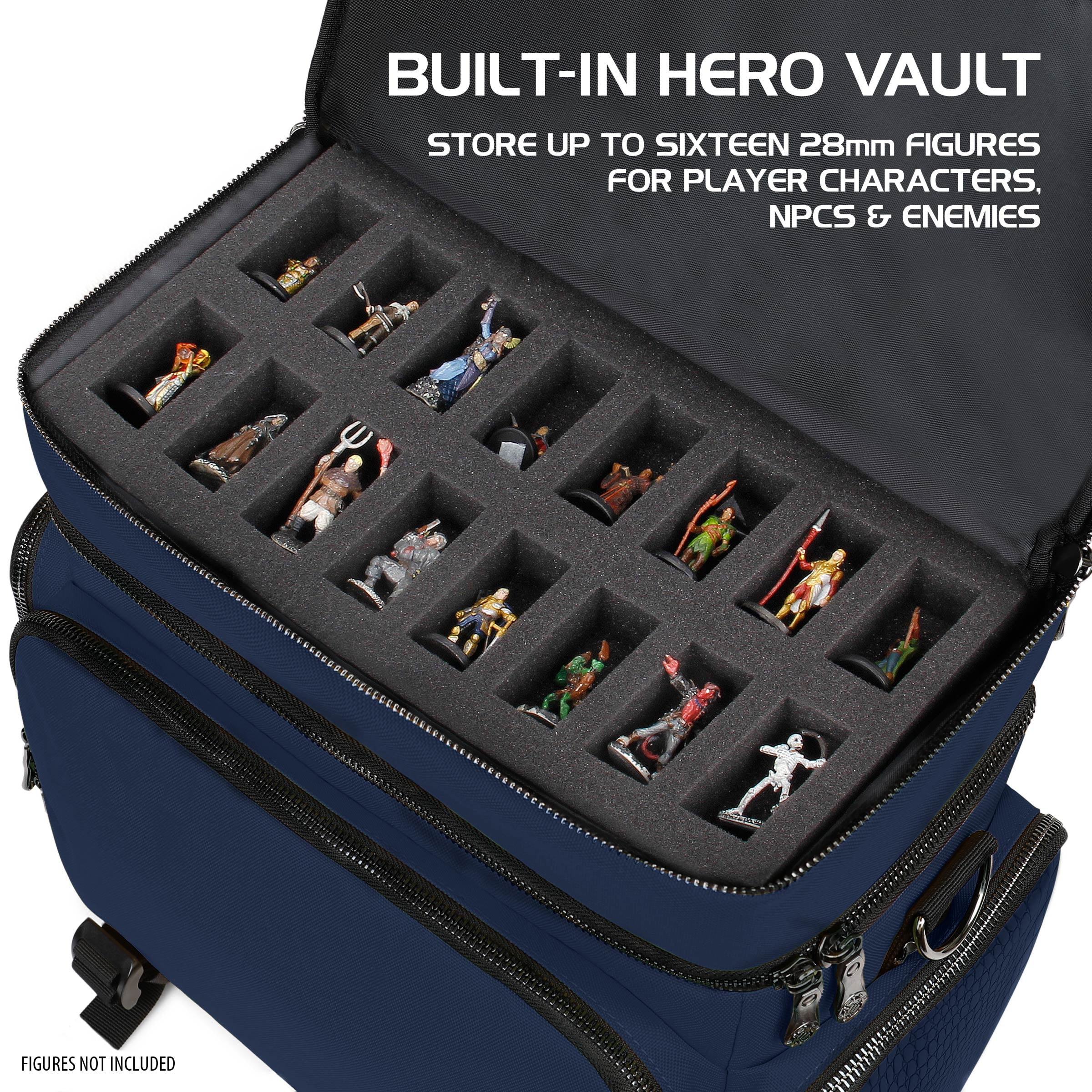 ENHANCE Collector's Edition Tabletop RPG Adventurer's DnD Bag with Dragon Hide (Dragon Blue)