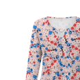thumbnail image 4 of Qiopertar Vente de Liquidation Robe Pull à Manches Courtes Col Rond Fendu avec Changement Graduel dans les Offres Imprimées de la Semaine à Moins de 5$, 4 of 6
