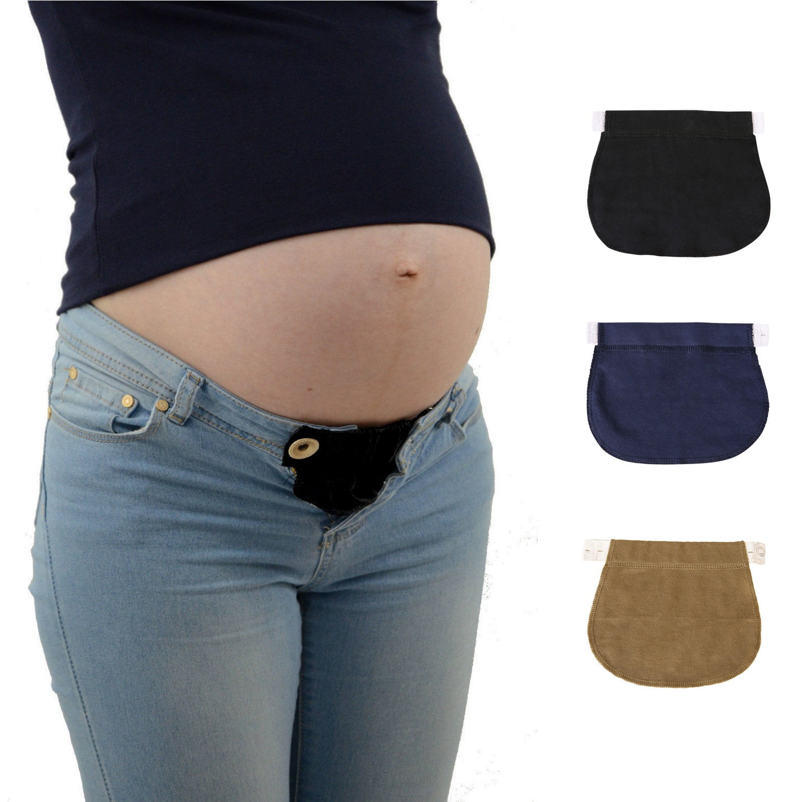 Zerodis Maternity Pants Extender,6Pcs Adjustable Soft Nylon Pregnancy  Waistband Extender Pants Waist Extenders with Button for Pregnant Women  People
