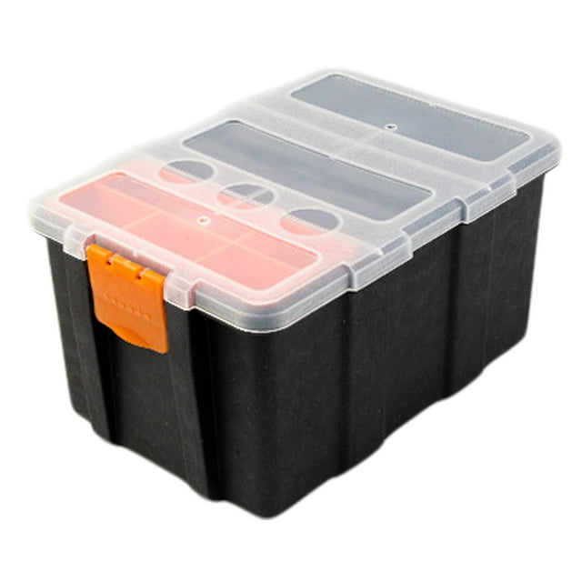 Naiovety Caja organizadora de tornillos extraíble de ABS para guardar brocas, divisores ajustables, organizador de almacenamiento de tornillos Almacenamiento y organización del hogar B