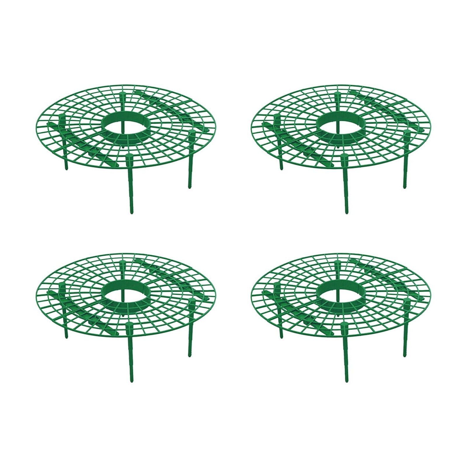 4 Pack Strawberry Supports Prevent Rot, ZzCityTK Adjustable Plastic Garden Frame for Strawberries, Sturdy PE Tray Holders Keep Fruit Off Ground Fresh for Orchard Home Garden
