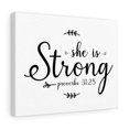 thumbnail image 4 of Scripture Walls She Is Strong Leaves Proverbs 31:25 Bible Verse Canvas Christian Wall Art Ready to Hang Unframed, 4 of 12