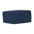 thumbnail image 3 of CoudarTitie Modern Stretch Footstool Cover, Wear-Resistant Ottoman Cover, Shop Ottoman Cover Navy L, 3 of 9