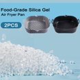 thumbnail image 2 of Luniquz 2 Pack Réutilisable Carré Air Friteuse Doublure Alimentaire Silicone Air Friteuse Accessoires (Noir et Gris), 2 of 7