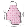 thumbnail image 4 of Naloa 1Pack Adjustable Bib Apron Waterdrop Resistant Cooking Kitchen Aprons for Women Men Chef, Breast Cancer Awareness 1 Print, 4 of 5