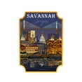 thumbnail image 2 of Tote Bag, Savannah, Georgia, City at Night, Contour, Unisex, Reusable, Washable Canvas, Unique Art, 2 of 2