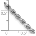 thumbnail image 4 of Solid 10k White Gold 3mm Diamond-cut Rope Chain - 26", 4 of 8