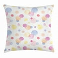 thumbnail image 1 of Pastel Throw Pillow Cushion Cover, Watercolor Texture Liquid Paint Drops Dots Aquarelle Art Style Romantic Colorful, Decorative Square Accent Pillow Case, 18 X 18 Inches, Multicolor, by Ambesonne, 1 of 2