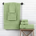 thumbnail image 2 of Discount Cotton 6-Piece Towel Set, Includes 2 Washcloths, 2 Hand Towels and 2 Bath Towels, 100% Turkish Cotton - Highly Absorbent and Super Soft Towels for Bathroom, Sage, 2 of 6