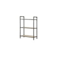 thumbnail image 6 of 36" Antique Oak and Sandy Gray Metal Three Tier Standard Bookcase, 6 of 6