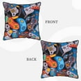 thumbnail image 7 of DouZhe Velvet Decorative Throw Pillow Covers Set of 2, Soft Square Cushion Cover with Invisible Zipper Vintage Video Game Controller Printing, 18"x18", 7 of 7