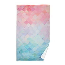 Blue and Pink Pattern Cotton Face Towels Soft Hand Towel Absorbent Bathroom Towel for Kitchen Hotel Decoration