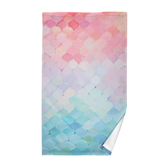 Blue and Pink Pattern Cotton Face Towels Soft Hand Towel Absorbent Bathroom Towel for Kitchen Hotel Decoration