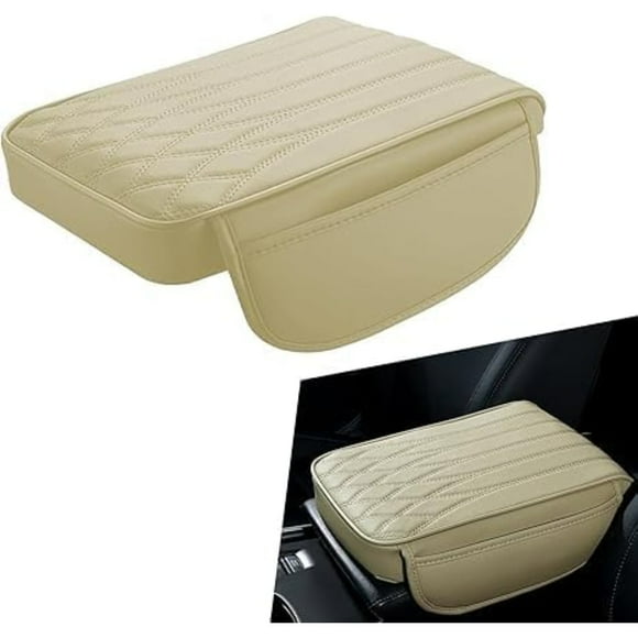 TinyGlam for Lexus GX550 2024 2025 Car Center Console Cover, Microfiber Leather Armrest Cover Cushion, with 2 Side Storage Pockets,Hand Rest Pillow with Height Increase,Black