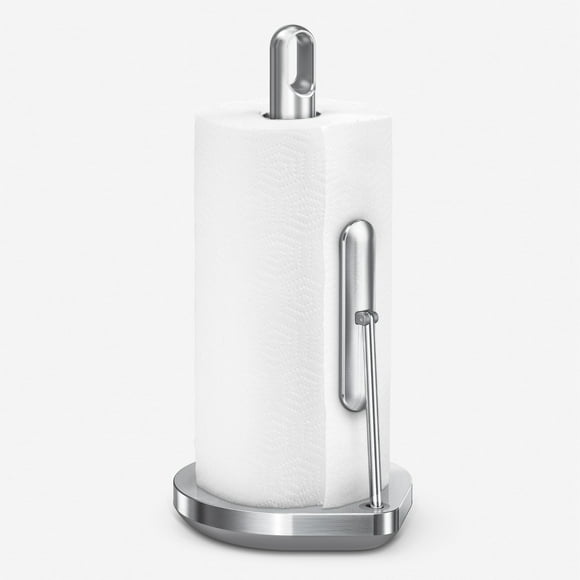 simplehuman Tension Arm Standing Paper Towel Holder, Brushed Stainless Steel