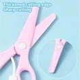 thumbnail image 5 of Safety Craft Scissors 5.31x2.36in Spring-Loaded Paper Cutting Tool with Rounded Tips for Art Projects(Pink), 5 of 8