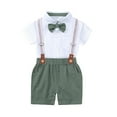 thumbnail image 6 of YTDSCS Newborn Baby 2Pcs Short Sleeve Gentleman Outfits Suits for Boys,Toddler Formal Short Set Bodysuit Shirts + Short Summer Two-Piece Set Soft Breathable Clothes for 1M-3Years, 6 of 8