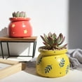 thumbnail image 4 of Flowerpot Decorative Ceramic,Flower Pattern Planter Pot, 4 of 7