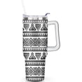 thumbnail image 2 of 40 Oz Boho Tumbler With Handle 40oz Boho Tumbler With Lid Straw Double Insulated Travel Coffee Mug Womens Boho Cup Gifts, 2 of 6