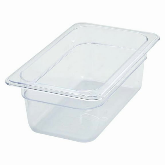 Winco SP7404, 4-Inch Deep One-Fourth Size Polycarbonate Food Pan, NSF
