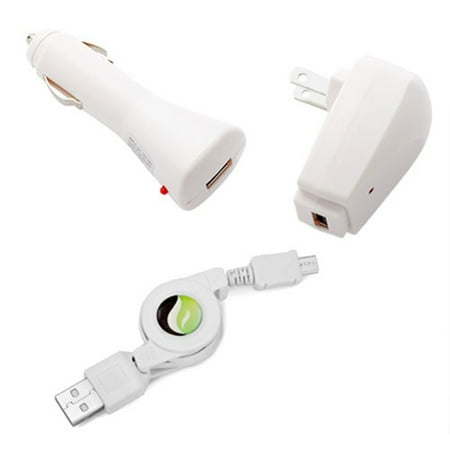 2 Retractable Car Charger - 3-in-1 Home Car Charger USB Cable Retractable Z6D for LG G Flex 2, Tribute 5, Volt 2, Ultimate 2, Stylo 3, Phoenix 3 2, Lucid 3, Harmony 2, Fortune 2, Extravert 2, Escape 2, K8+ (2018)