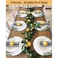 thumbnail image 4 of 13 Inch Round Placemats Set of 4, Green Cactus Non Slip Heat Insulation PP Table Mats, Tropical Summer Botanical Watercolor Washable Place Mats for Kitchen Dining Party Table Decor, 4 of 7