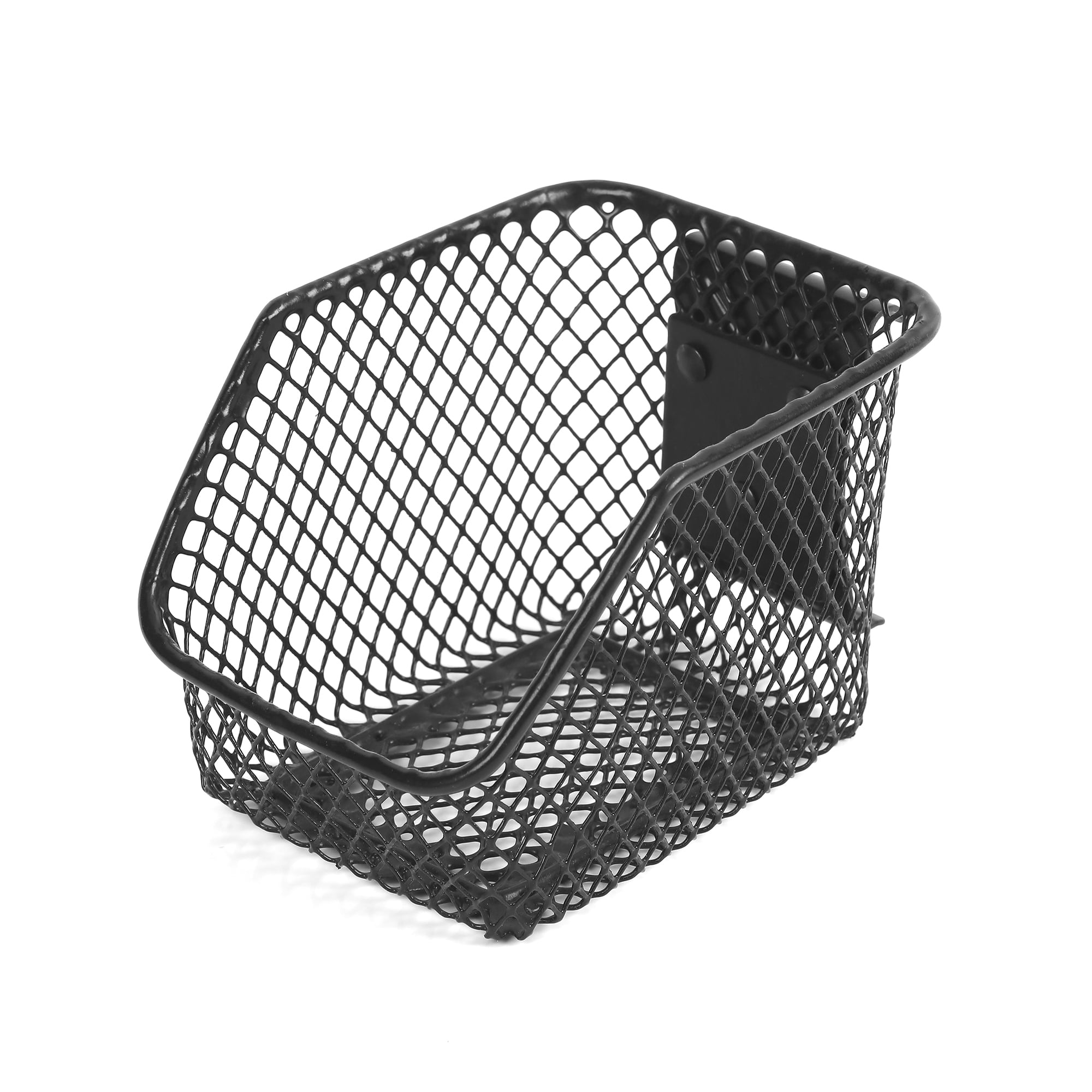 Hyper Tough 4-Inch Metal Mesh Basket for Snap Rail System, Storage Hook, Black