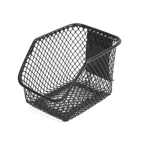 Hyper Tough 4 in Metal Mesh Hanging Basket for Snap Rail System, Storage Hook, Black, 3.30"