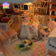thumbnail image 4 of DIY casa de muñecas en miniatura de madera dulce hecho a mano montaje modelo casa juguete para regalo, 4 of 8