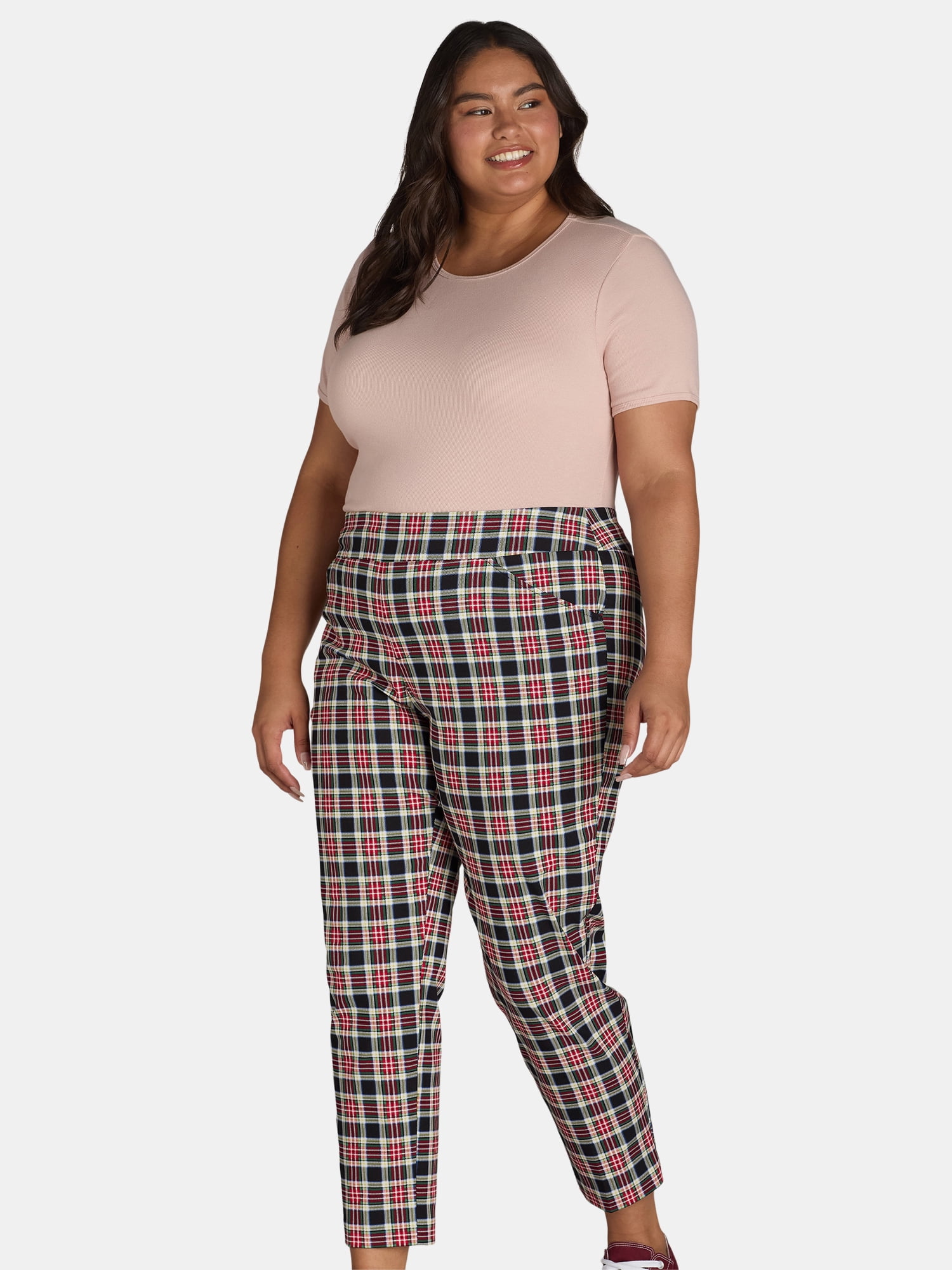 Just My Size by Hanes Women's Plus Millennium Slim Pants, Regular and Petite, Sizes 1X-4X