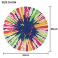 thumbnail image 6 of Colorful Paint Burst Pattern Round Tablecloth 60"x60",Wrinkle Wipeable Table Cloth for Kitchen Dining Room Picnic Patio Party, 6 of 6