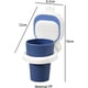 thumbnail image 2 of Bote para cepillos de dientes, vaso de baño, vaso para cepillos de dientes para niños, con portavasos, no requiere perforación, (azul) 18 * 8.3 * 12 cm TUNC Sencillez, 2 of 5