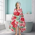 thumbnail image 6 of Pioneer Flower Floral Print Pattern Hooded Bath Towel，60"x35" for Ages 3 To 12 Kids, Quick Dry Lightweight Soft Microfiber Hood Beach Towel Cover Up for Kids, 6 of 7