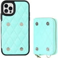 thumbnail image 4 of for iPhone 12 Pro/iPhone 12 Wallet Case with Crossbody Lanyard Strap,iPhone 12 Pro Flip PU Leather Phone Case Purse Cover for Women Men with 9 Card Holder Slots,Cash Coin Pocket 6.1",Black, 4 of 14